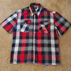 Youth Button Down Short Sleeve Shirt - Mecca